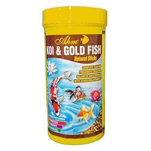 Ahm Koi Goldfish Natural Sticks Balık Yemi 250 Ml 8699375333121 Amazon Pet Center