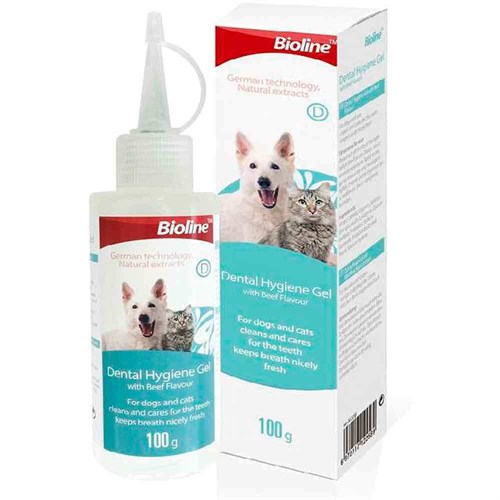 Bioline Biftek Aromalı Kedi ve Köpek Ağız Bakım Sıvısı 100 Gr 6970117122589 Bioline Köpek Ağız Ve Diş Sağlığı Ürünleri Amazon Pet Center