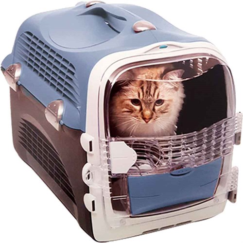 Catit Cabrıo Kedi ve Köpek Taşıma Kabı Mavi/Gri 51x33x35cm 022517413722 Catit Kedi Taşıma Çantaları Amazon Pet Center