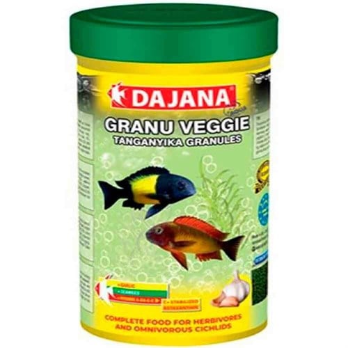 Dajana Granu Veggie Garlic 250 ml 8594196220552 Dajana Tatlı Su Akvaryumu Balık Yemleri Amazon Pet Center