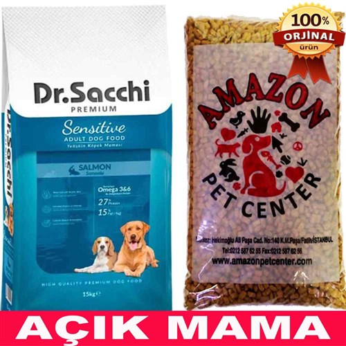 Dr Sacchi Salmonlu Köpek Maması Açık 1 Kg 32106404 Dr Sacchi Açık Köpek Maması Amazon Pet Center