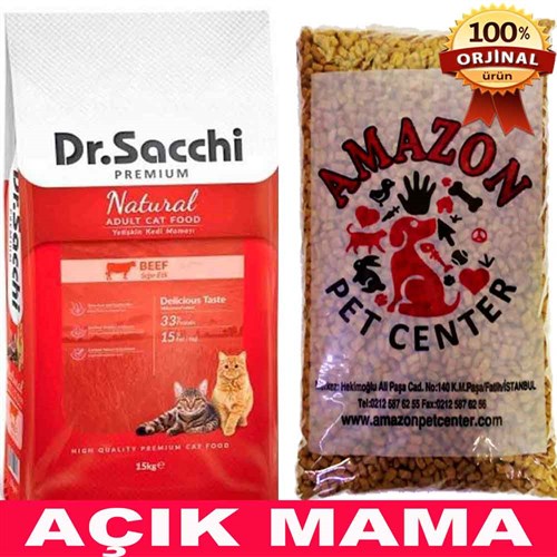 Dr Sacchi Sığır Etli Kedi Maması Açık 1 Kg 32121315 Dr Sacchi Açık Kedi Maması Amazon Pet Center
