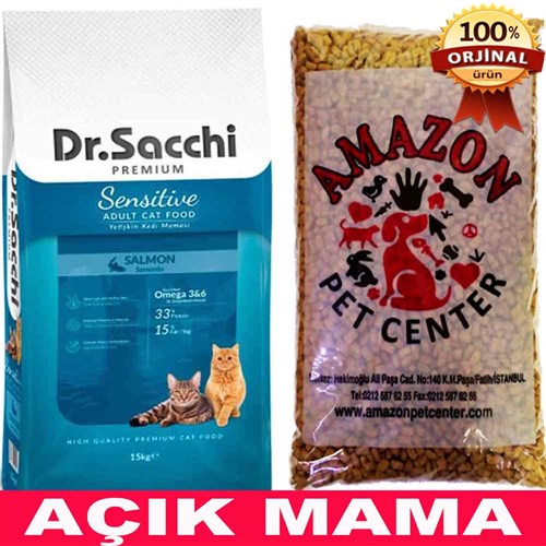 Dr Sacchi Somonlu Kedi Maması Açık 1 Kg 32121339 Dr Sacchi Açık Kedi Maması Amazon Pet Center