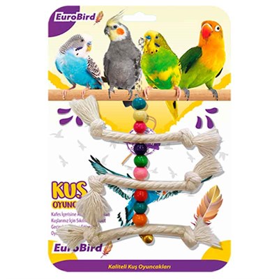 Euro Bird Kuş Oyuncağı Üçlü İp Merdiven KY50 8681144136255 Euro Bird Kuş Oyuncakları Amazon Pet Center