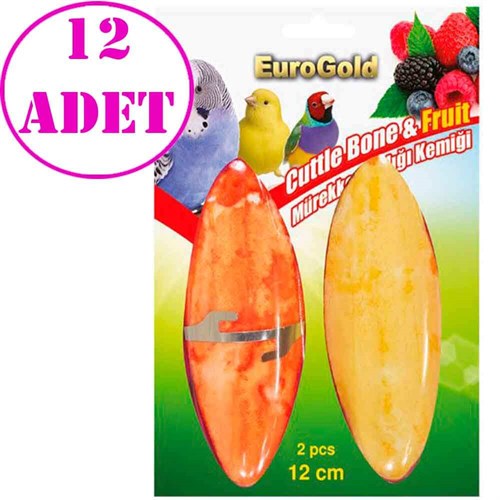 Eurogold Mürekkep Balığı Kemiği Meyve aromalı 12 cm 2 li 12 AD 32122329 Euro Gold Kuş Gaga Taşları Amazon Pet Center