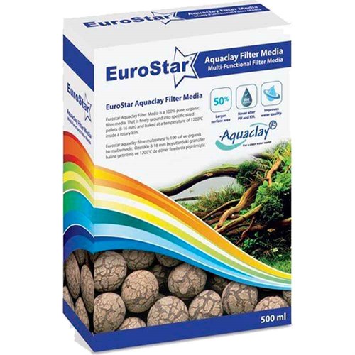 Eurostar Aquaclay Filter Media 500 ml 8681144110019 Eurostar Akvaryum Filtre Malzemeleri Amazon Pet Center