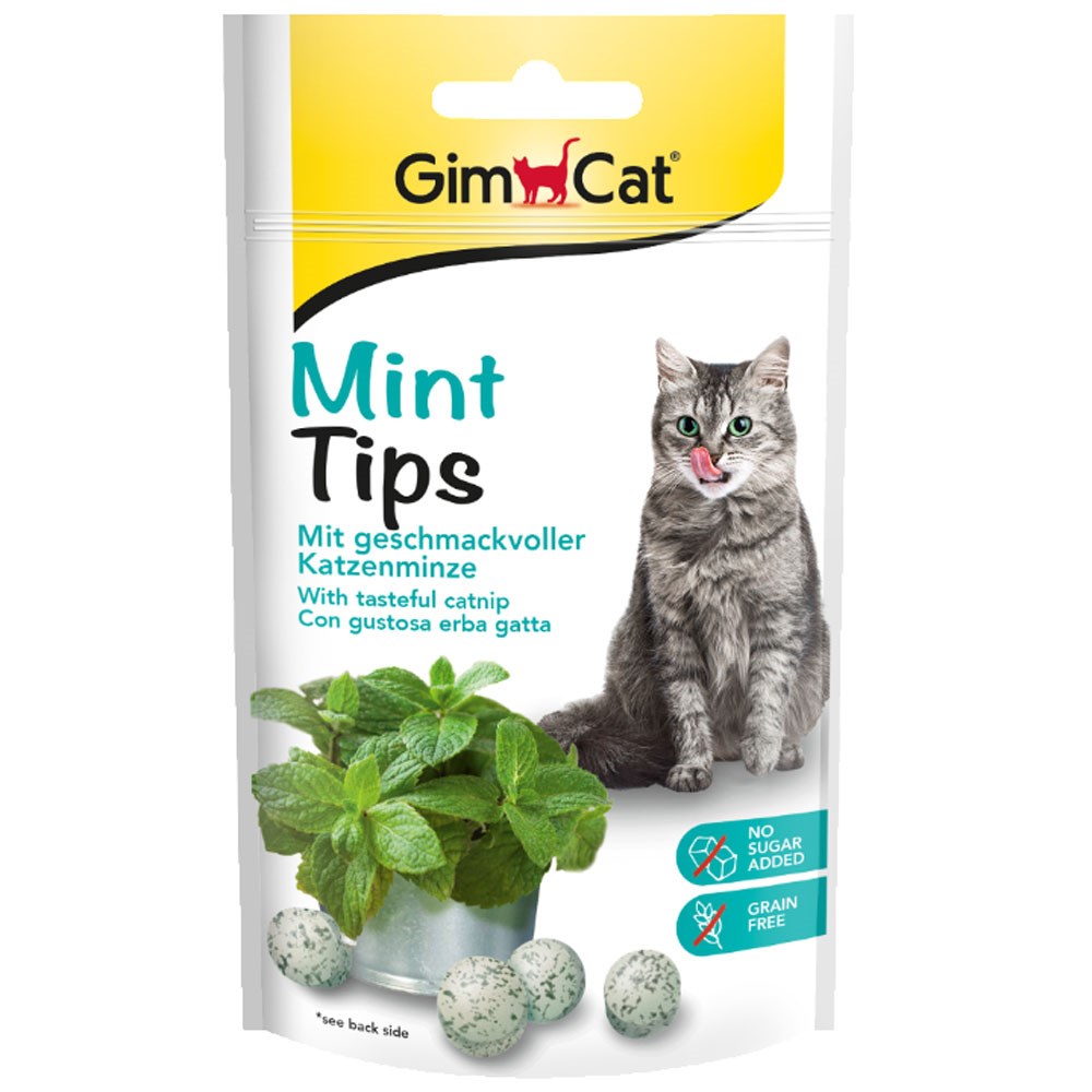 GimCat Mint Tips Kedi Otlu Şekersiz Kedi Ödülü 40gr 4002064418742 Amazon Pet Center