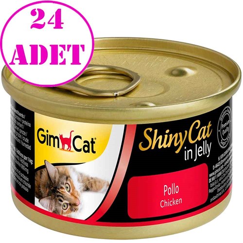 Gimcat Shiny Cat Jel İçinde Tavuklu Kedi Konservesi 70 gr 24 AD 4002064413112 Gimpet Koli Kedi Konserve Mamaları Amazon Pet Center