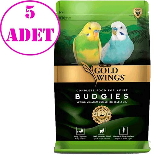 Gold Wings Premium Muhabbet Yemi 1 Kg 5 Adet 32108392 Gold Wings Premium Muhabbet Kuşu Yemleri Amazon Pet Center