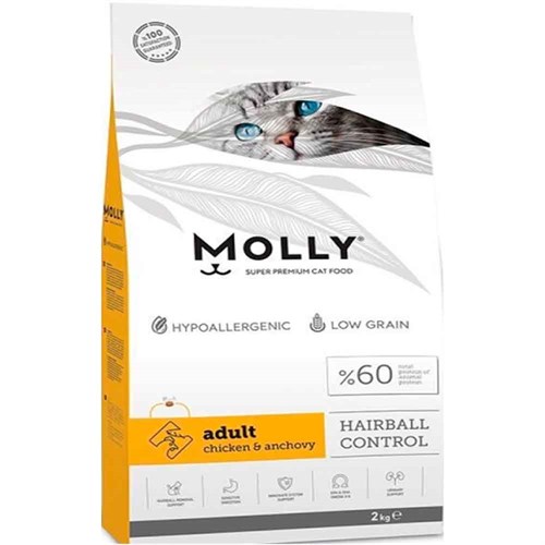 Molly Kedi Maması Tavuklu Hairball 2 Kg 8680542870112 Molly Yetişkin Kedi Mamaları Amazon Pet Center
