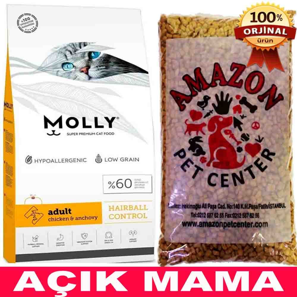 Molly Tavuklu Hairball Yetişkin Kedi Maması Açık 1 Kg 32110876 Amazon Pet Center