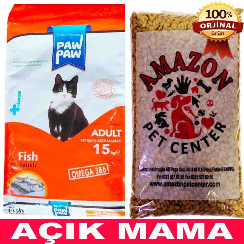 Paw Paw Balıklı Yetişkin Kedi Maması Açık 1 Kg 32112948 Amazon Pet Center