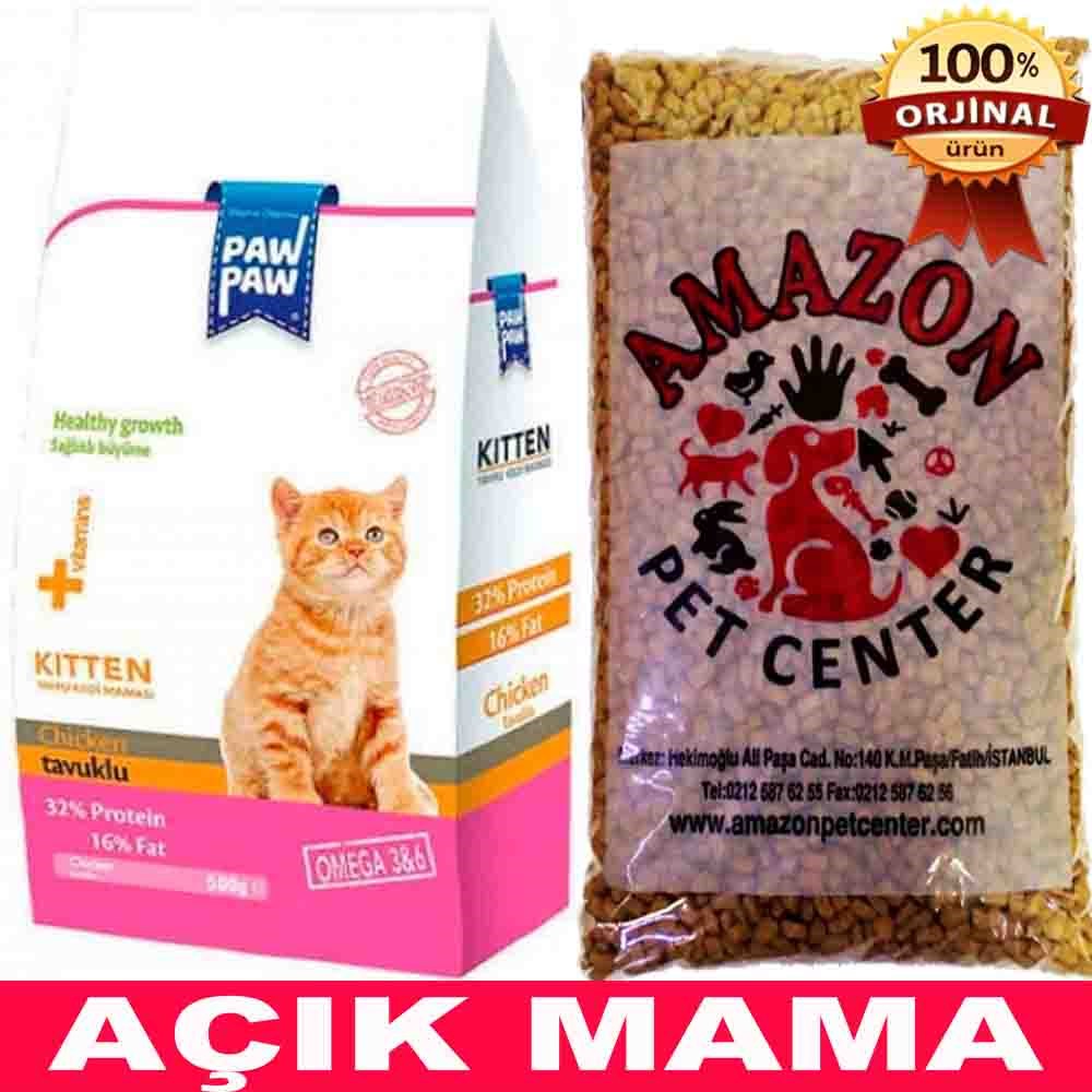 Paw Paw Kitten Tavuk Etli Yavru Kedi Maması Açık 1 Kg 32112924 Amazon Pet Center
