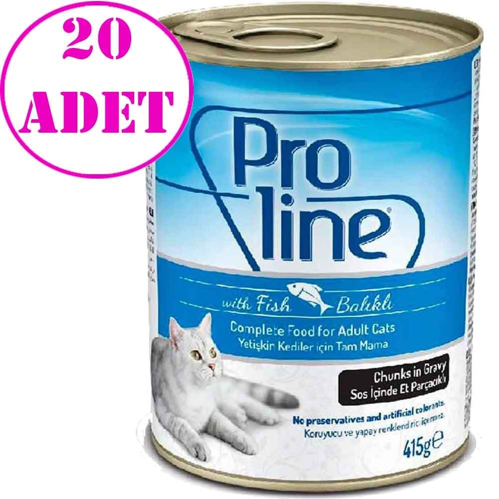 ProLine Kedi Konservesi Balıklı 415 Gr 20 AD 32122152 Amazon Pet Center