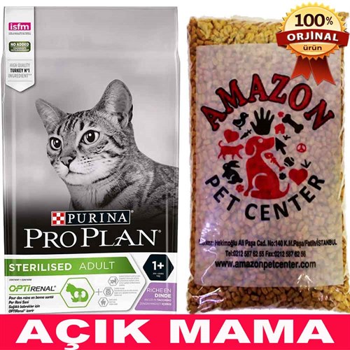 Proplan Sterilised Hindili Kedi Maması Açık 1 Kg 32102505 Pro Plan Açık Kedi Maması Amazon Pet Center