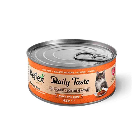Reflex Daily Taste Sığır Etli ve Havuçlu 85 gr 8698995029308 Reflex Plus Yetişkin Kedi Konserve Mamaları Amazon Pet Center