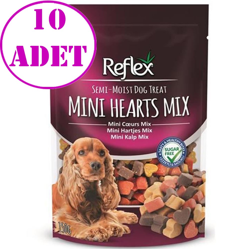 Reflex Karışık Renkli Mini Kalpli Yumuşak Köpek Ödülü 150gr 10 AD 32123708 Amazon Pet Center