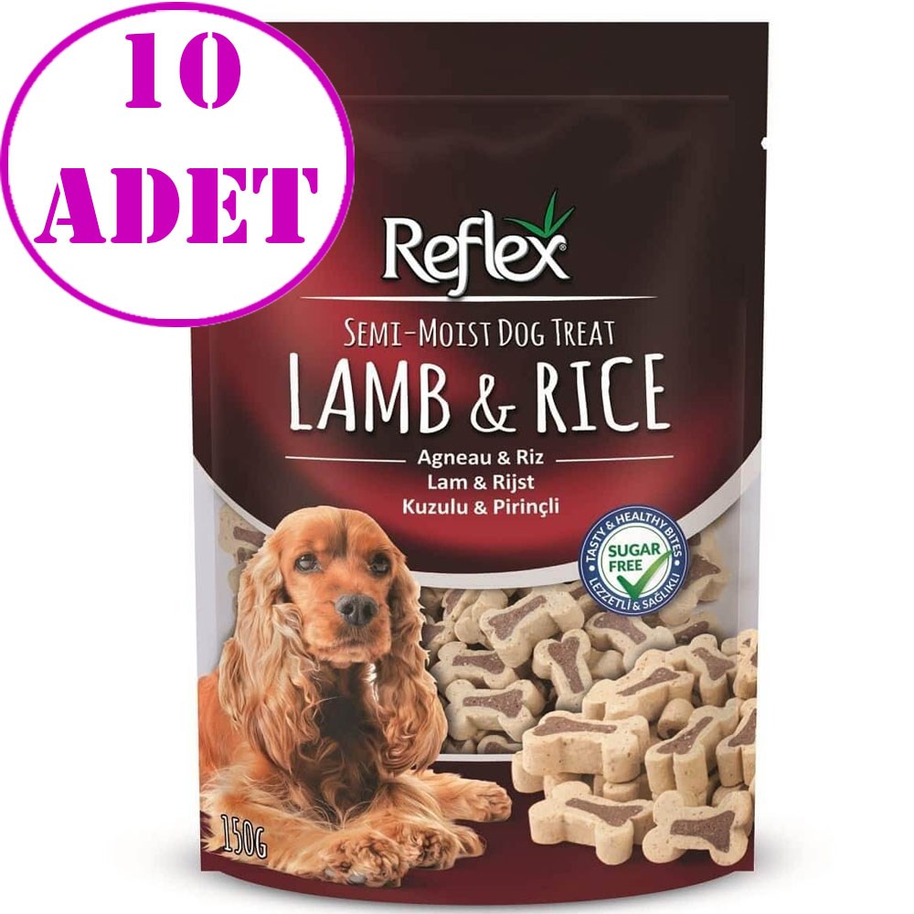 Reflex Kuzulu ve Pirinçli Yumuşak Köpek Ödülü 150gr 10 AD 32124811 Amazon Pet Center