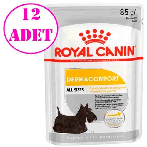 Royal Canin Dermacomfort Köpek Konservesi 85 gr 12 Ad 32120905 Royal Canin Koli Köpek Konserve Mamaları Amazon Pet Center