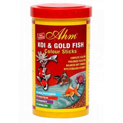 Ahm Koi Goldfish Colour Sticks japon Balığı Yemi 1000ml 8699375333060 Ahm Tatlı Su Akvaryumu Balık Yemleri Amazon Pet Center