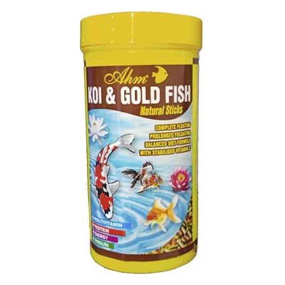 Ahm Koi Goldfish Natural Sticks Balık Yemi 250 Ml 8699375333121 Amazon Pet Center