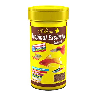 AHM Tropical Exclusive Granulat 100 ml Balık Yemi 8699375331608 Amazon Pet Center