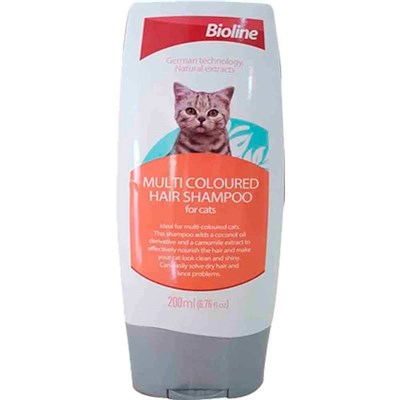 Bioline Renkli Kediler İçin Kedi Şampuanı 200 Ml
