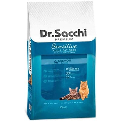 Dr Sacchi Somonlu Kedi Maması 15 Kg 8690286589928 Dr Sacchi Yetişkin Kedi Mamaları Amazon Pet Center