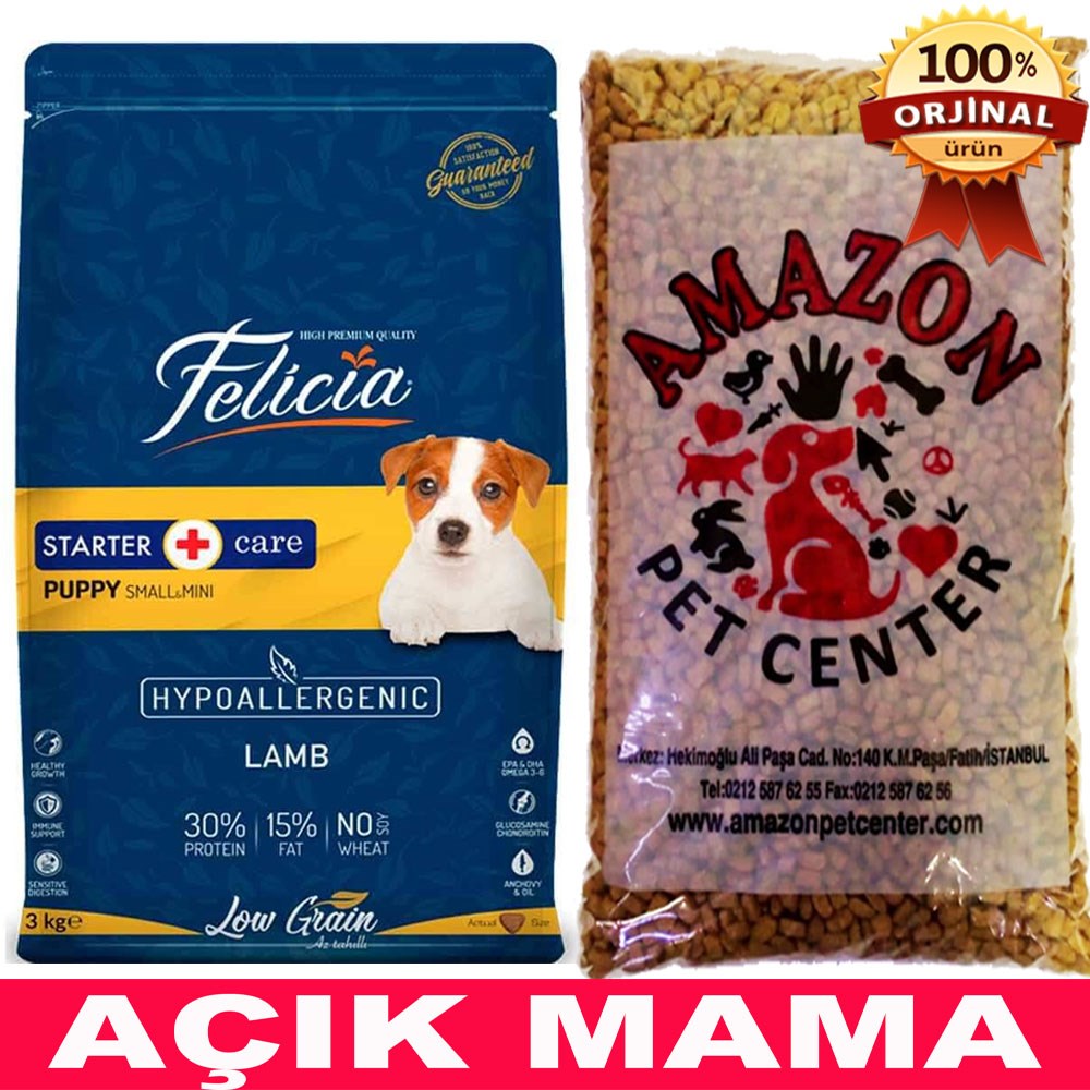 Felicia Yavru Köpek Maması Kuzulu S/M Az Tahıllı Açık 1 Kg 32132663 Amazon Pet Center
