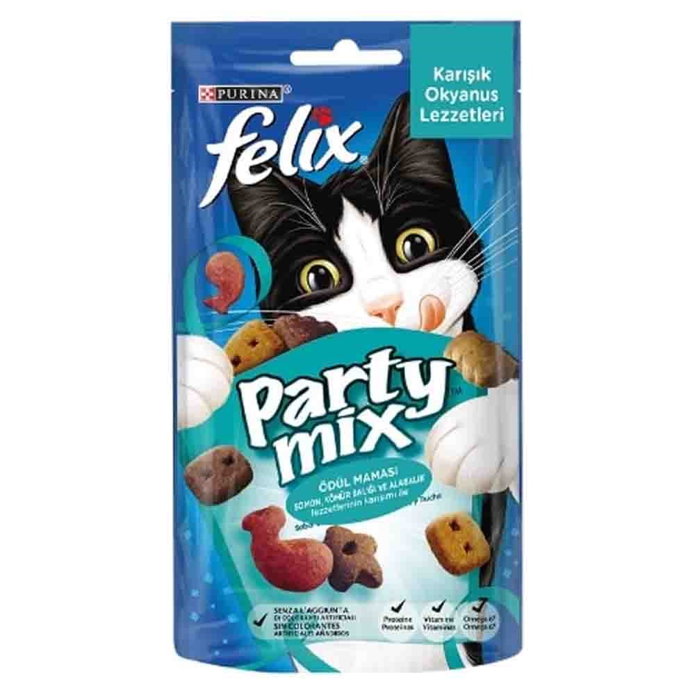 Felix Party Mix Somon Kömür Balığı ve Alabalıklı Kedi Ödül Maması 60 Gr 7613034119841 Amazon Pet Center