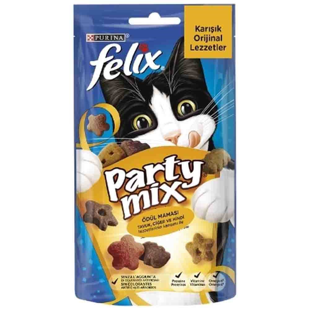 Felix Party Mix Tavuk Ciğer ve Hindi Etli Kedi Ödül Maması 60 Gr 7613034119865 Amazon Pet Center