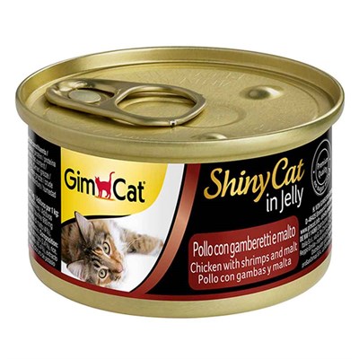 Gimcat Shiny Cat Jel İçinde Tavuk Karides ve Malt Özlü Konserve 70 gr 4002064413273 Gimpet Yetişkin Kedi Konserve Mamaları Amazon Pet Center