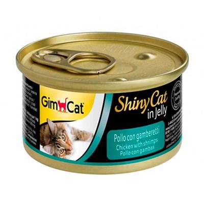 Gimcat Shiny Cat Jel içinde Tavuk ve Karidesli Konserve 70 gr 4002064413129 Gimpet Yetişkin Kedi Konserve Mamaları Amazon Pet Center