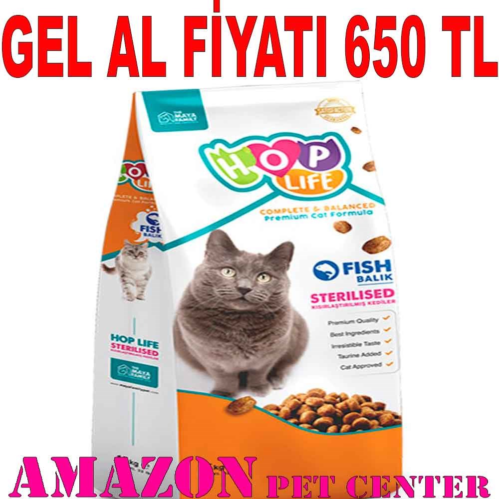 Hop Life Balıklı Kısırlaştırılmış Kedi Maması 15 Kg 8683347071524 Amazon Pet Center