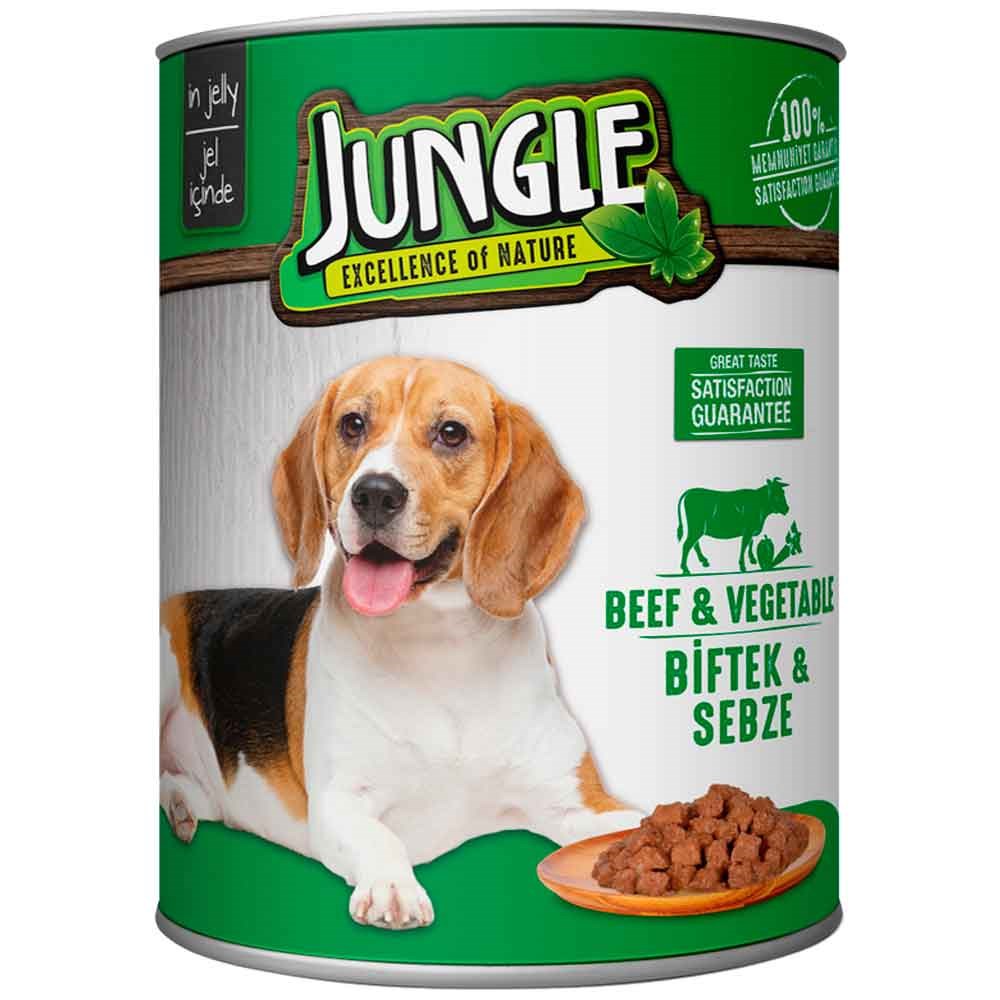 Jungle Köpek Konservesi Biftekli Sebzeli 415 GR 8681299602377 Amazon Pet Center