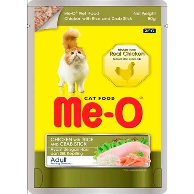 Meo Kedi Konservesi Tavuk ve Yengeçli 80gr 8850477027800 ME-O Yetişkin Kedi Konserve Mamaları Amazon Pet Center