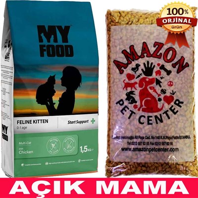 My Food Tavuklu Yavru Kedi Maması Start Support 1 Kg Açık 8681692601021 MY FOOD Açık Kedi Maması Amazon Pet Center