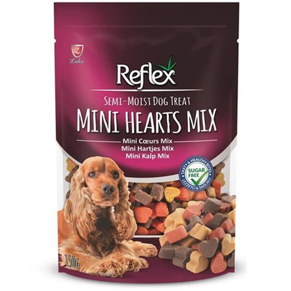 Reflex Karışık Renkli Mini Kalpli Yumuşak Köpek Ödülü 150gr 8698995025317 Amazon Pet Center