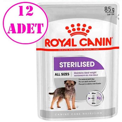 Royal Canin Sterilised Kısır Köpek Konservesi 85 gr 12 Ad 32120912 Royal Canin Koli Köpek Konserve Mamaları Amazon Pet Center