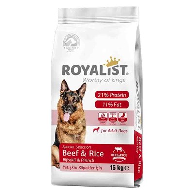 Royalist Biftekli ve Pirinçli Yetişkin Köpek Maması 15 Kg 8682291401142 Amazon Pet Center
