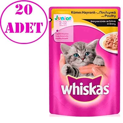 Whiskas Junior Kümes Hayvanlı Yavru Kedi Konservesi 100 gr 20 Ad 32121544 Amazon Pet Center