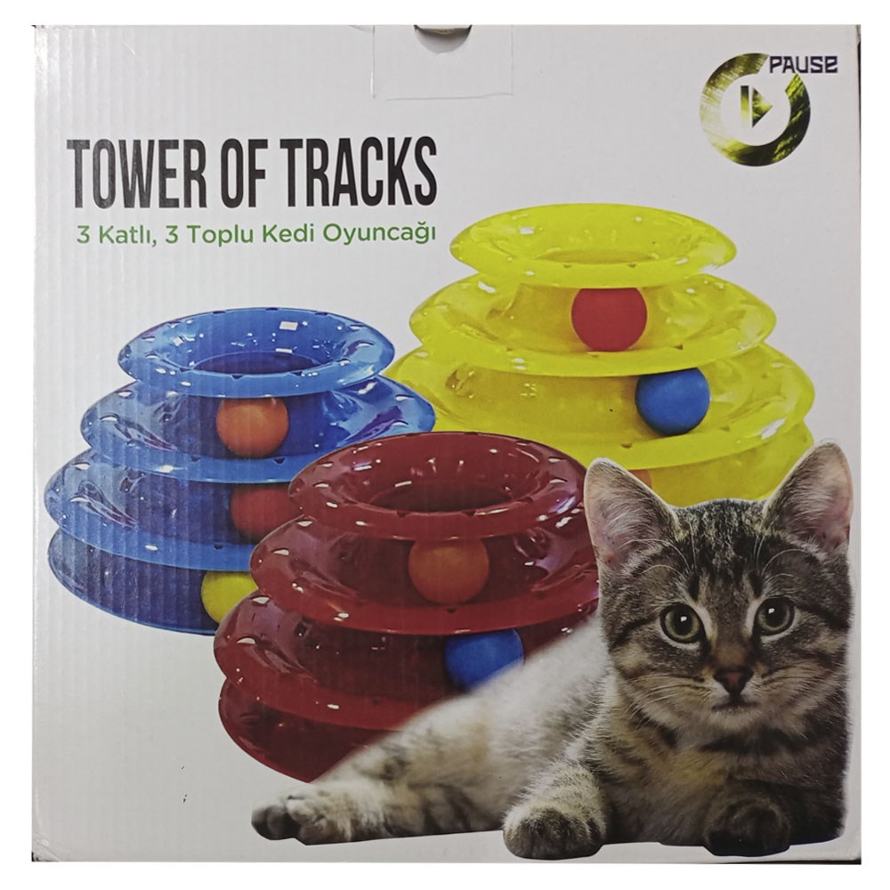 Tower Of Tracks 3 Katlı 3 Toplu Kedi Oyuncağı 8682887580114 Amazon Pet Center