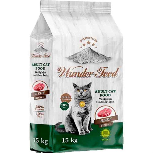 Wunder Food Biftekli Yetişkin Kedi Maması 15 Kg 8682291400022 Amazon Pet Center